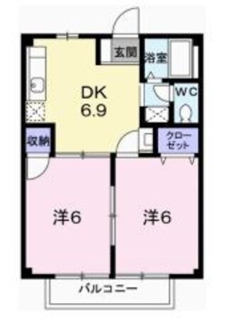 姫路駅 バス19分  田寺下車：停歩5分 2階の物件間取画像